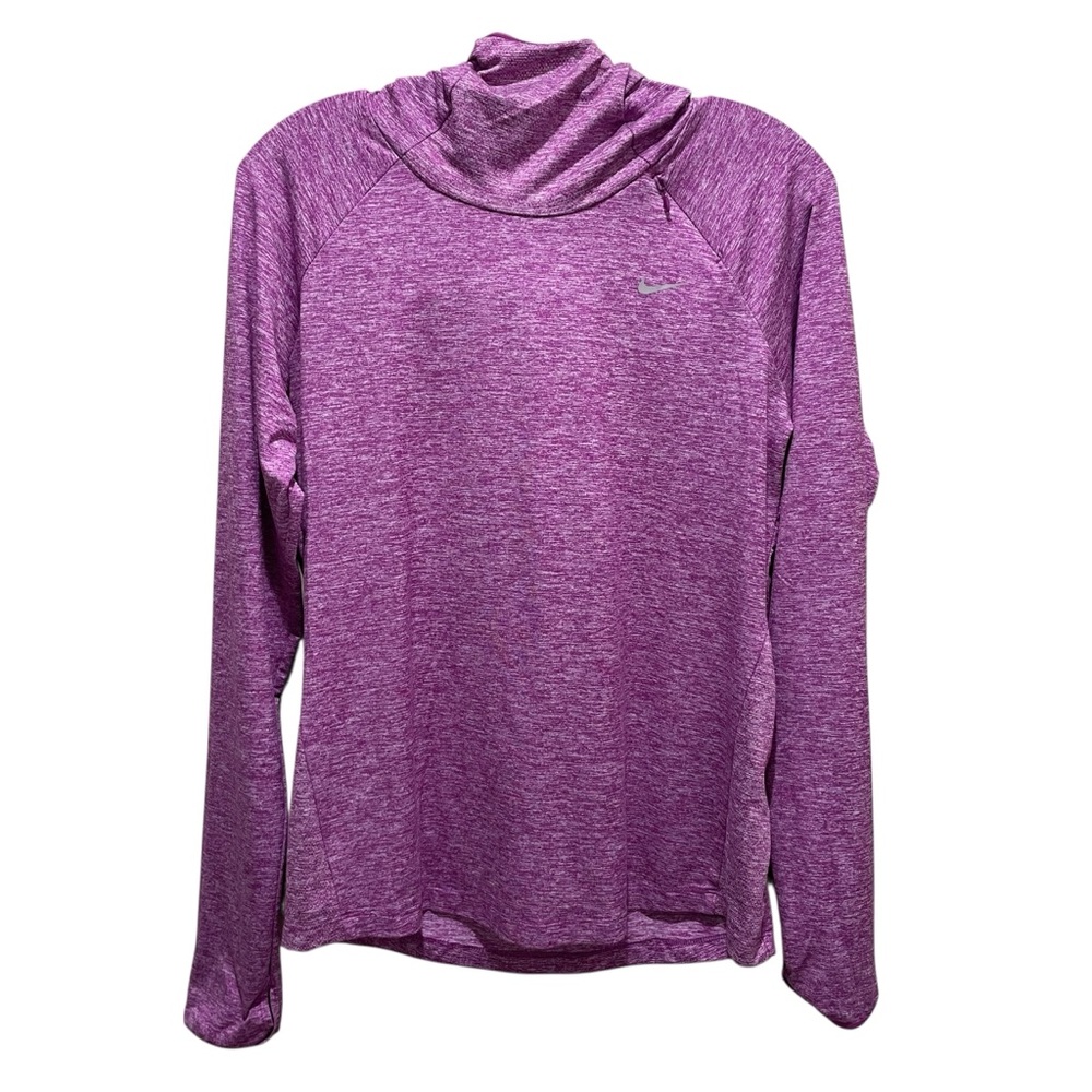 Nike Dri-Fit Running Top Long Sleeve Purple Heathered Women’s Size Medium